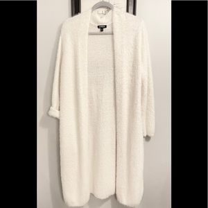 Fuzzy Faux Fur Cardigan W/Pockets Size L